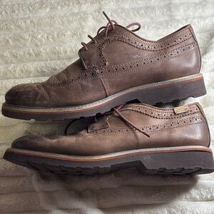PIKOLINOS Brown Leather Derby Shoes